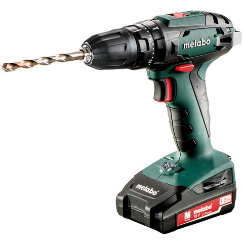 Metabo SB 18 Slagborrmaskin med 1,3Ah batterier och laddare