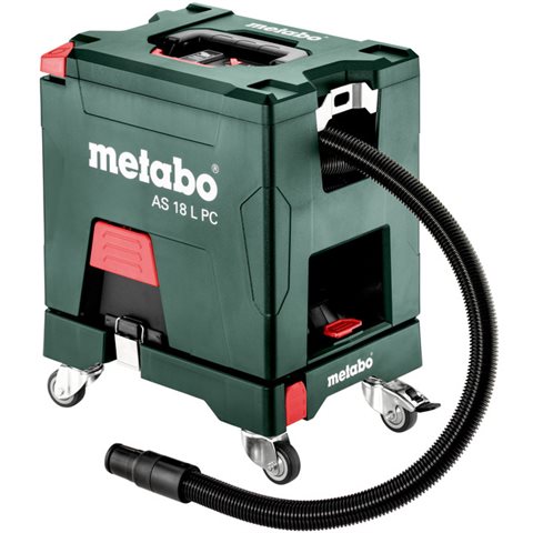 Metabo Set AS 18 L PC Dammsugare utan batteri och laddare, med rullbräda