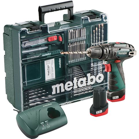 Metabo Powermaxx SB Basic Slagborrmaskin med tillbehörskit, batterier och laddare