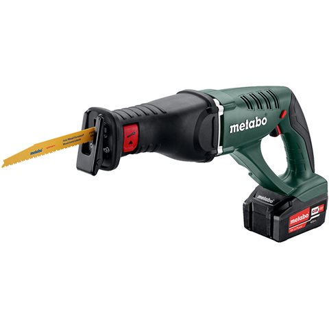Metabo ASE 18 LTX Tigersåg med 5,2Ah batterier och laddare