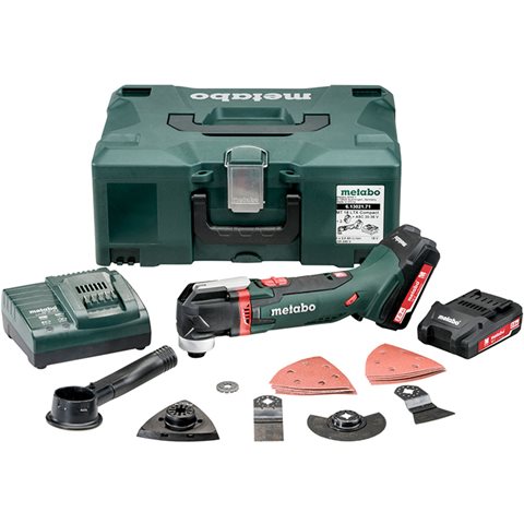 Metabo MT 18 LTX Compact Multiverktyg med Metaloc, 2,0Ah batterier och laddare