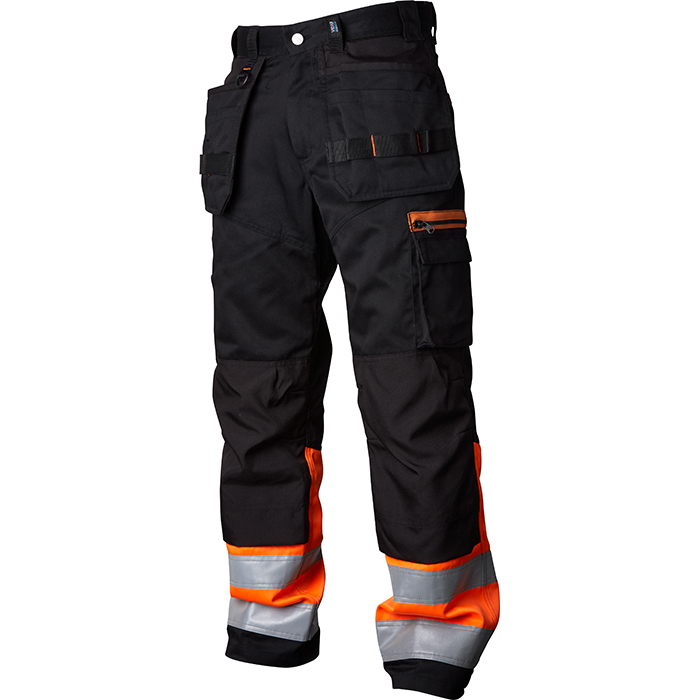 Vidar Workwear V500452D120 Hantverksbyxa orange/svart D120